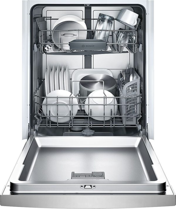 Bosch - 100 Series 24" Front Control Tall Tub Built-In Dishwasher with Stainless-Steel Tub - Stainless steel - Image 7