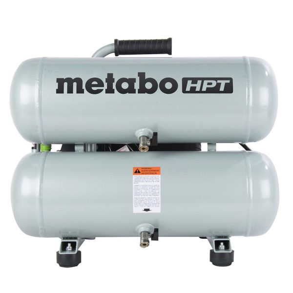 Restored Metabo HPT EC99SM 2 HP 4 Gallon Oil-Lube Twin Stack Air Compressor (Refurbished)