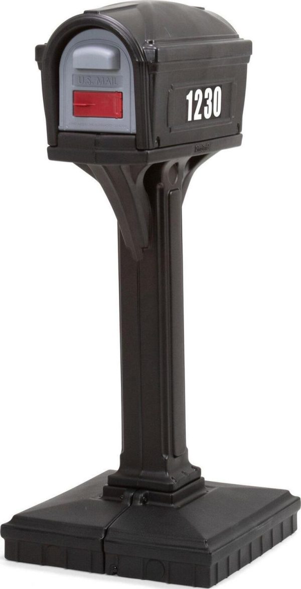 Simplay3 Dig Free Easy Up Classic Black Plastic Mailbox - Image 2