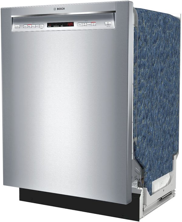 Bosch - 300 Series 24" Recessed Handle Dishwasher with Stainless Steel Tub - Stainless steel - Image 2