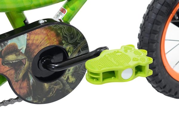 Jurassic World™ 12-inch Raptor Boy's Bicycle with Training Wheel, Green and Orange - Image 11