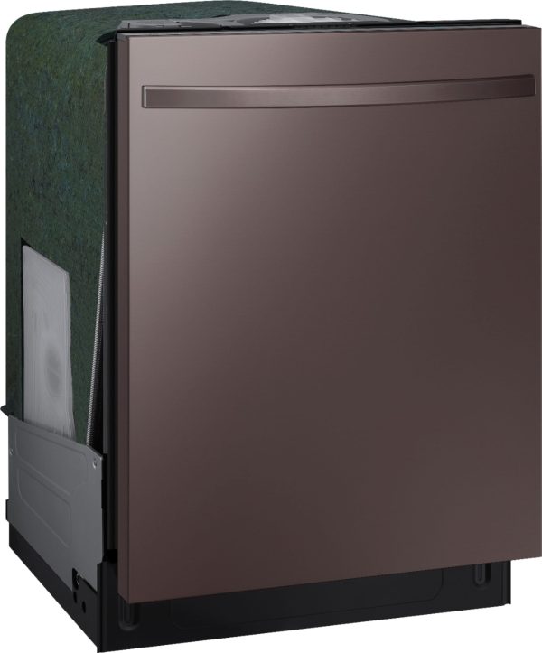 Samsung - StormWash 24" Top Control Built-In Dishwasher with AutoRelease Dry, 3rd Rack, 48 dBA - Tuscan stainless steel