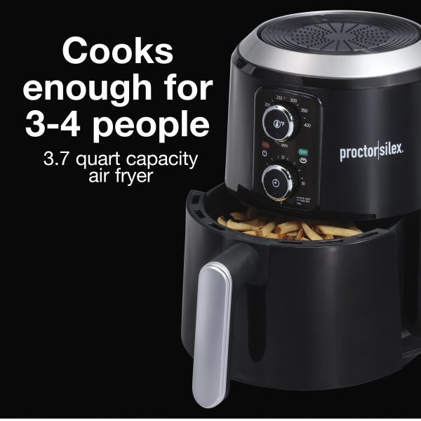 Proctor Silex Air Fryer, 3.7 Quart Capacity, Black, 35056 - Image 5