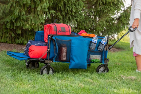 Ozark Trail Quad Folding Camp Wagon with Tailgate， Blue - Image 10