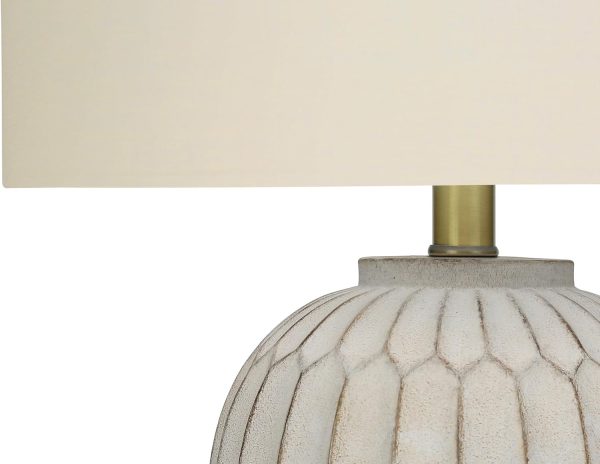 9720 LightingTable Lamp, Cream Resin, Shade, Transitional Lighting-24 H Table, 14.5" L x 14.5" W x 24" H - Image 4