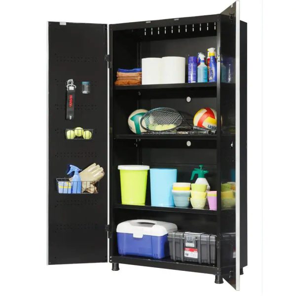 Husky G3602T-US Ready-to-Assemble 24-Gauge Steel Freestanding Garage Cabinet in Black (36 in. W x 72 in. H x 18 in. D) - Image 2