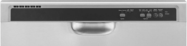 Whirlpool - 24" Tall Tub Built-In Dishwasher - Monochromatic stainless steel