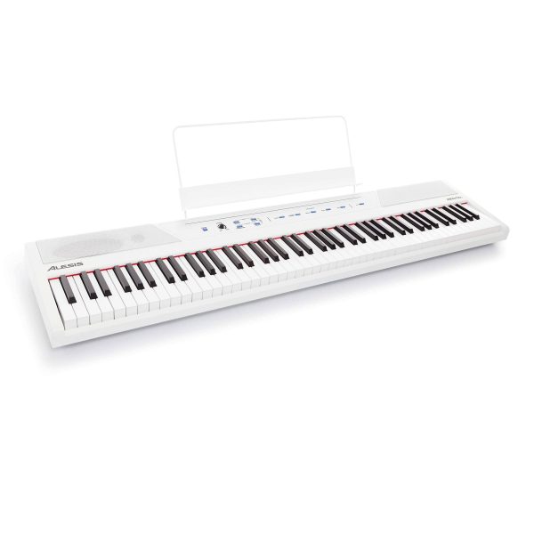 Alesis Recital White | All White 88-Key Digital Piano / Keyboard with Full-Size Semi-Weighted Keys, Power Supply, Built-in Speak