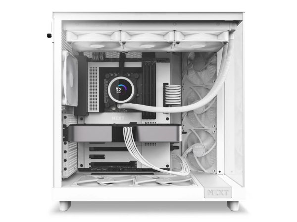 NZXT H6 FLOW Compact Dual-Chamber Mid-Tower Airflow Case, White, CC-H61FW-01 - Image 13