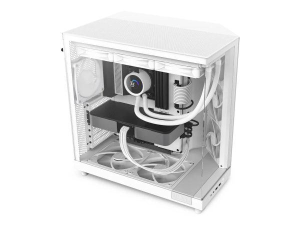 NZXT H6 FLOW Compact Dual-Chamber Mid-Tower Airflow Case, White, CC-H61FW-01 - Image 15