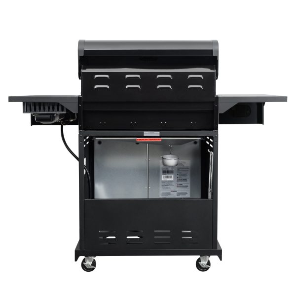 Kenmore 4-Burner Smart Gas Grill with Side Searing Burner, Black with Chrome Accents - Image 18