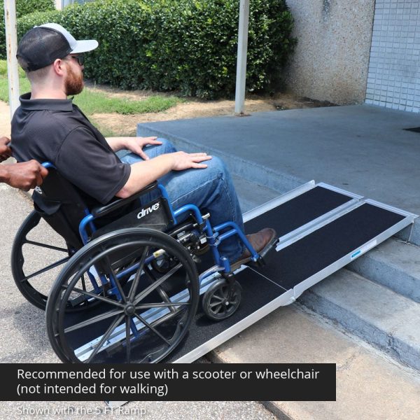 Titan Ramps 6' Multi-Fold Aluminum Wheelchair Ramp - 600 lb. Capacity - Image 5