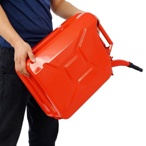 5 Gallon) Jerry Fuel Can with Flexible Spout, Portable Jerry Cans Fuel Tank Steel Fuel Can, Fuels Gasoline Cars, Trucks, Equipment, RED 3pcs/set - Image 3