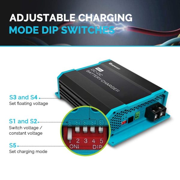 Renogy 40A 12V DC to DC On-Board Battery Charger for Flooded, Gel, AGM, and Lithium, Using Multi-Stage Charging in RVs, Commercial Vehicles, Boats, Yachts, 40A - Image 3