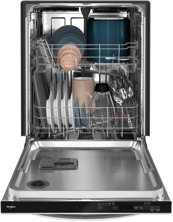 Whirlpool - 24" Top Control Built-In Dishwasher with Stainless Steel Tub, Large Capacity with Tall Top Rack, 50 dBA - Stainless steel - Image 5