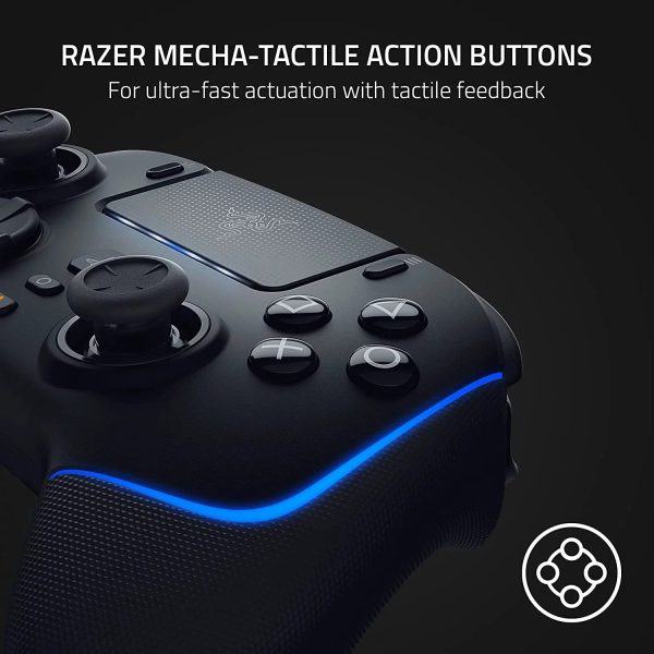 Razer Wolverine V2 Pro Wireless Controller Black HyperSpeed, Mecha-Tactile, RGB Lights for PS5 & PC With 6ft Type C Cable and Headset BOLT AXTION Bundle Like New - Image 3