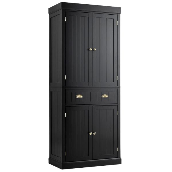 Tangkula Freestanding Cupboard Traditional Adjustable