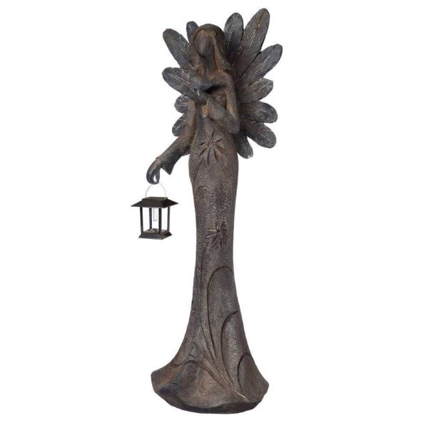 Angel Statue with Solar Lantern