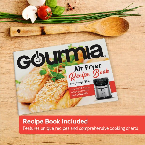 Gourmia 7-Qt Digital Air Fryer with Guided Cooking， Easy Clean， Stainless Steel - Image 8