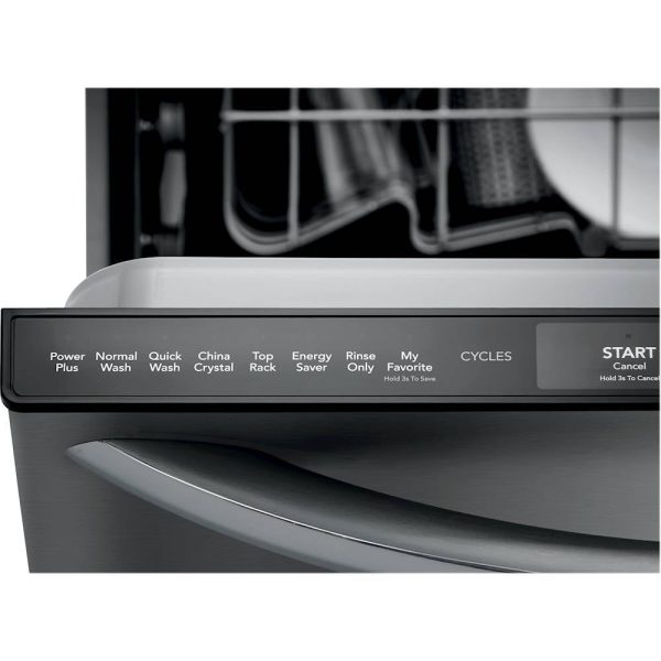 Frigidaire - Gallery 24" Compact Top Control Built-In Dishwasher with 49 dBa - Black stainless steel - Image 3