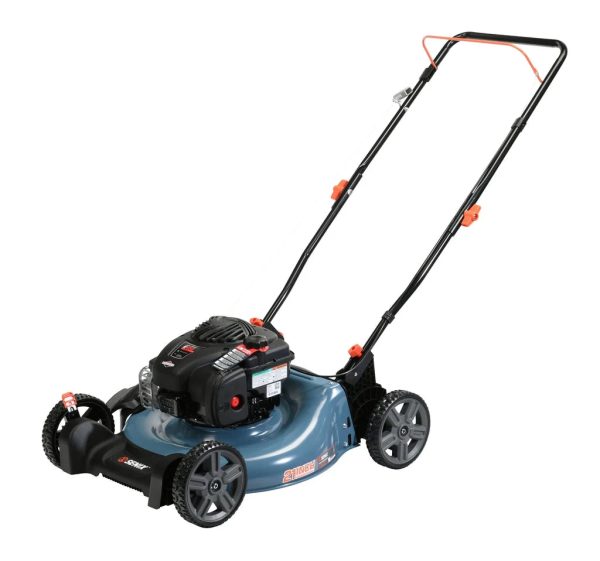 SENIX 21-Inch Push Lawn Mower, 125 cc 4-Cycle Gas Powered, Mulch & Side Discharge, Dual Lever Height Adjustment, LSPG-M3 - Image 7