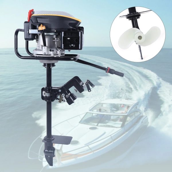 4 Stroke 3.2KW Outboard Boat Motor Engine & Air Cooling System Heavy Duty - Image 2