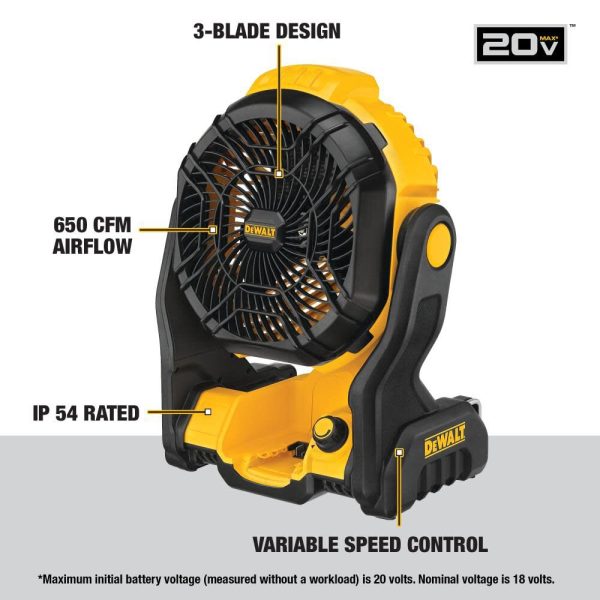 DEWALT 20V MAX Jobsite Fan Bare Tool DCE512B from DEWALT - Image 2