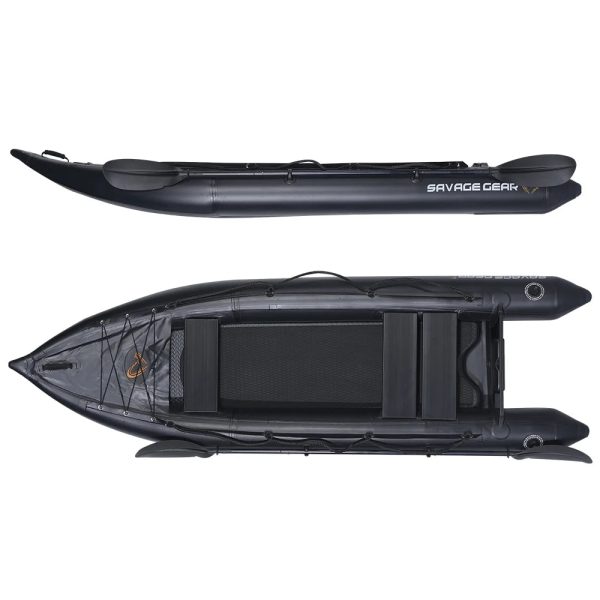 2 Person Inflatable Kayak Fishing PVC Boat - 130'' x 43'' x 11.8'' with Aluminum Alloy Seat, Paddle, Inflatable Mat, Repair Kit, Fin