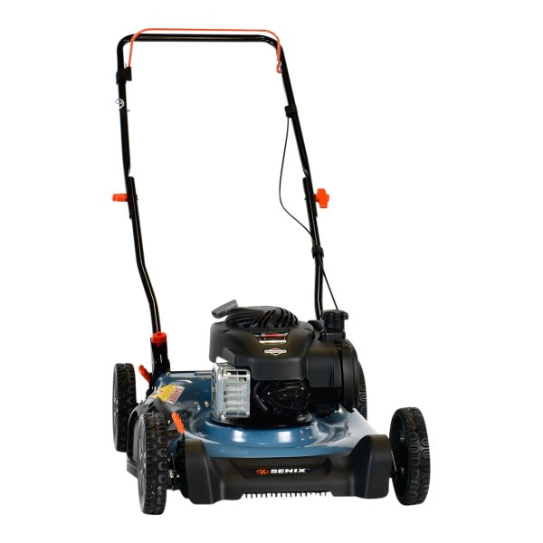 SENIX 21-Inch Push Lawn Mower, 125 cc 4-Cycle Gas Powered, Mulch & Side Discharge, Dual Lever Height Adjustment, LSPG-M3 - Image 4