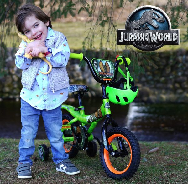 Jurassic World™ 12-inch Raptor Boy's Bicycle with Training Wheel, Green and Orange - Image 7