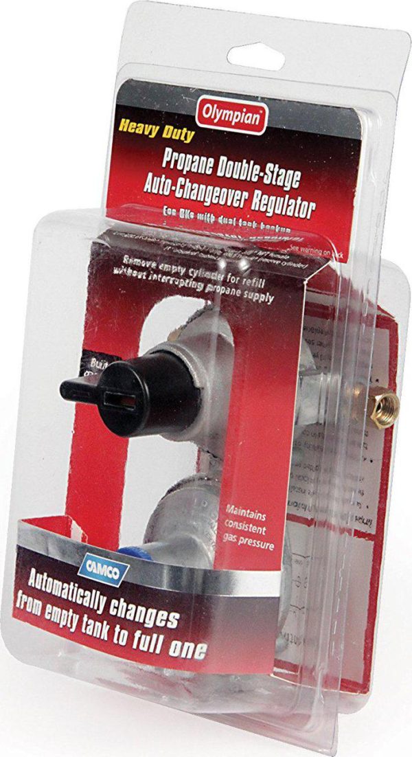 Camco Propane Double-Stage Auto-Changeover Regulator- For RVs with Dual Propane Tank Hookups， Maintains a Constant Gas Pressure With Auto Change From Empty to Full Tanks (59005) - Image 3