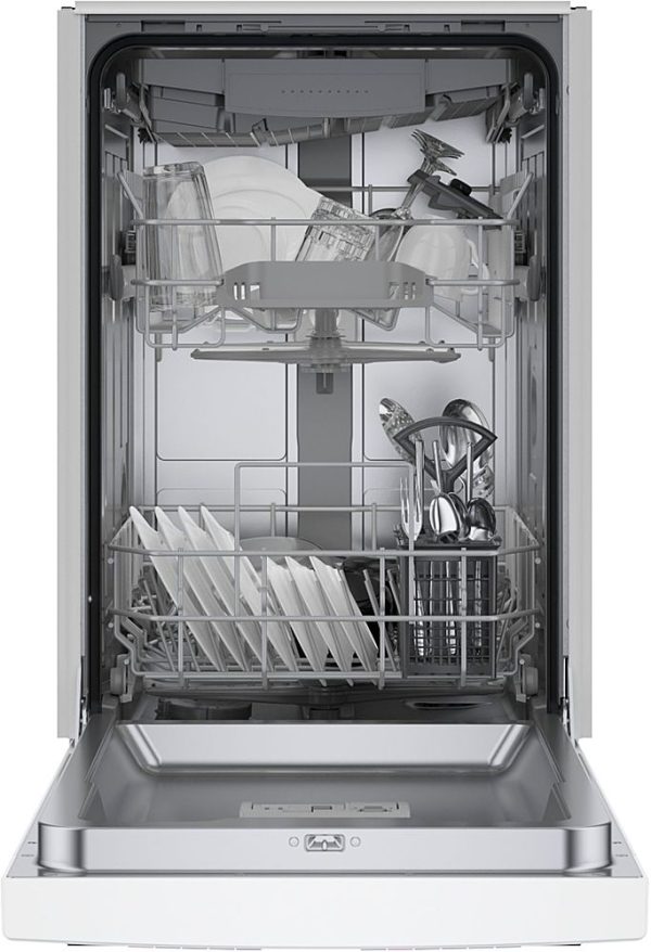 Bosch - 300 Series 18" Front Control Smart Built-In Dishwasher with 3rd Rack and 46 dBA - White - Image 21