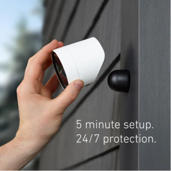 SimpliSafe Wireless Outdoor Smart Home Security Camera， White (1-Pack) - Image 3