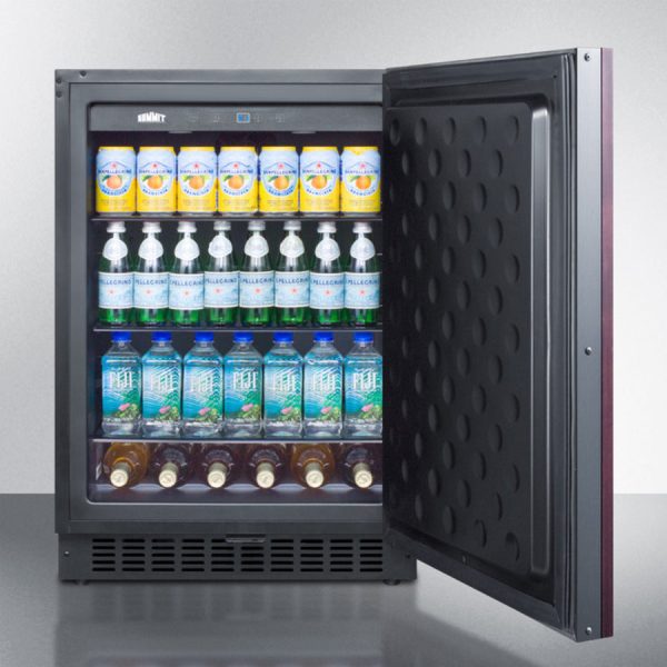 24" Wide Built-In All-Refrigerator (Panel Not Included), Black Cabinet - Image 3