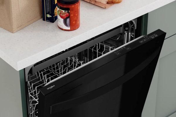 Whirlpool - 24" Top Control Built-In Dishwasher with Stainless Steel Tub, Large Capacity, 3rd Rack, 47 dBA - Black - Image 14