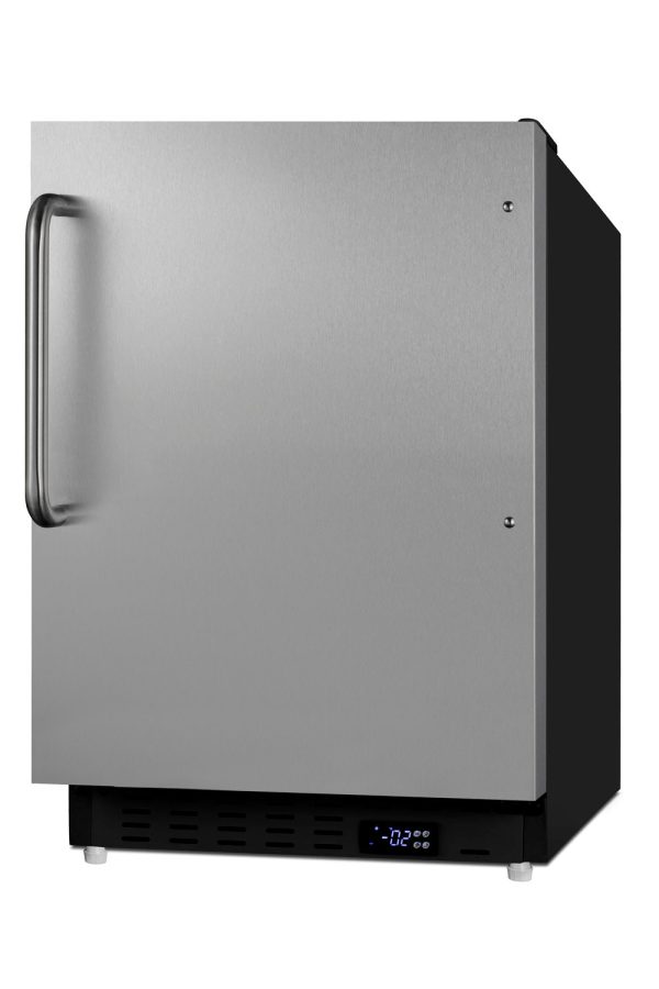 Summit ALFZ37BSSTB 20 in. Built-In All-Freezer, Stainless Steel & Black - 25 in. - Image 5