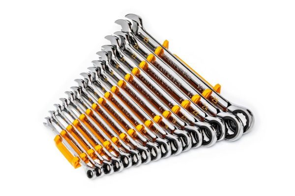 GearWrench 16 Pc. 90T 12-PT Metric Combi Ratchet Wrench Set - Image 7