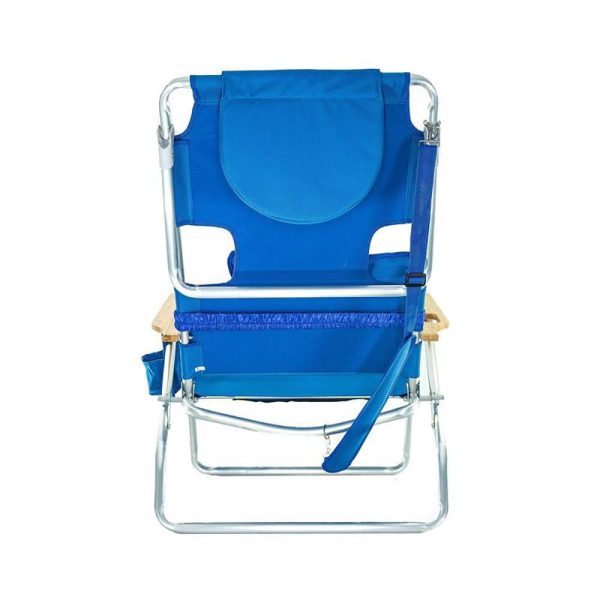 Ostrich Reclining Aluminum Beach Chair - Blue - Image 5