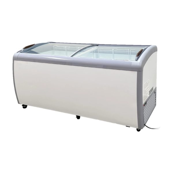 72 in. Curved Lid Glass Commercial Chest Freezer, 14.5 Cu. Ft. - Image 3