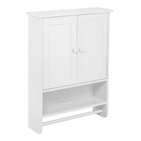 Wall Hanging Cabinet with 2 Doors - Space Saving Wall Washer Storage Organizer for Small Rooms - Image 2