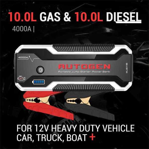 AUTOGEN® 4000A Car Battery Jump Starter Jumper Box - Image 2