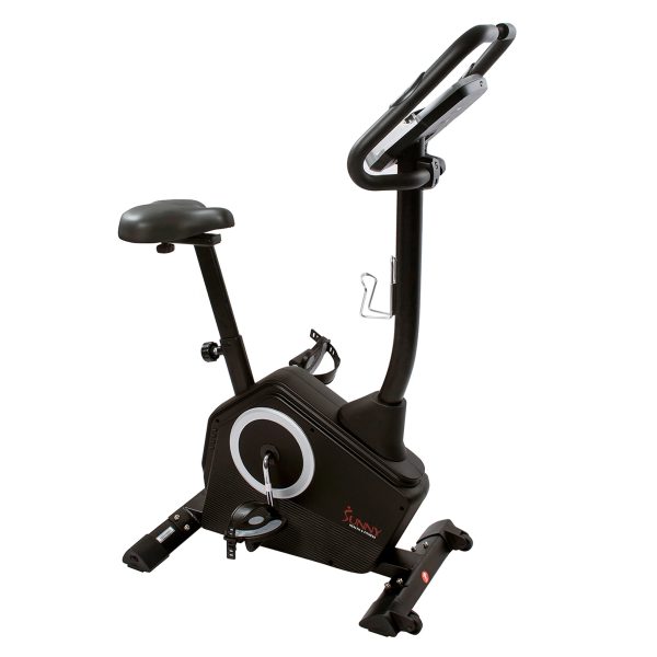 Sunny Health & Fitness Magnetic Upright Exercise Bike w/ LCD, Pulse Monitor, Stationary Cycling and Indoor Home Workouts SF-B2883 - Image 5