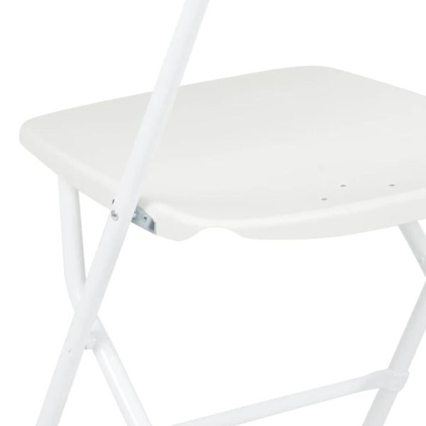 Flash Furniture 10-Pack White Standard Folding Chair with Solid Seat (Indoor) - Image 7