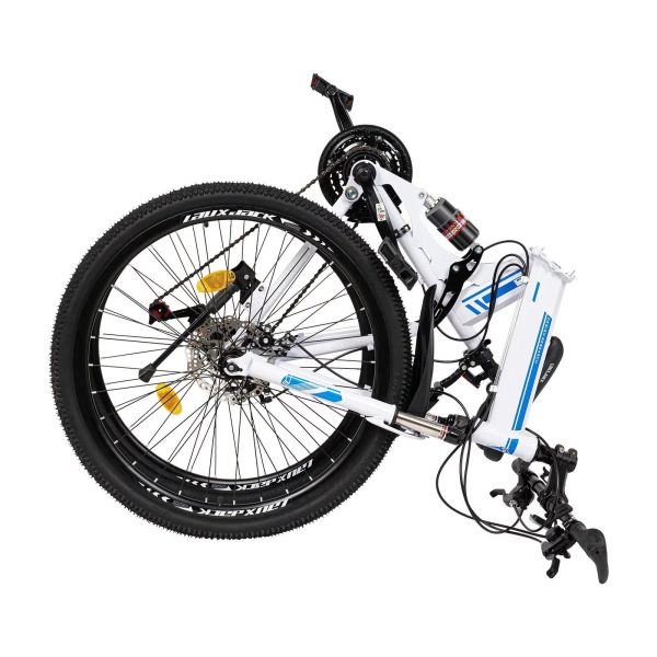 Wuzstar 26" Mountain Folding Bike 21-Speed High-Carbon Steel Mountain Bicycle with Dual Disc-Brake - Image 5