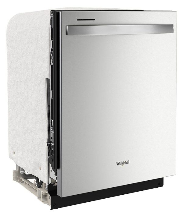 Whirlpool - 24" Top Control Built-In Dishwasher with Stainless Steel Tub, Large Capacity & 3rd Rack, 47 dBA - Stainless steel