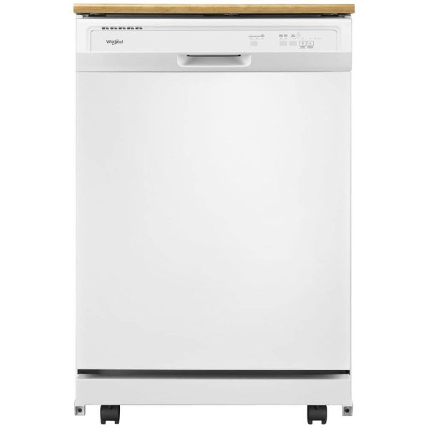 Whirlpool - 24" Front Control Tall Tub Portable Dishwasher - White - Image 5