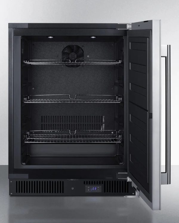 24" Wide Built-In All-Freezer, ADA Compliant, Stainless Steel/Black - Image 5