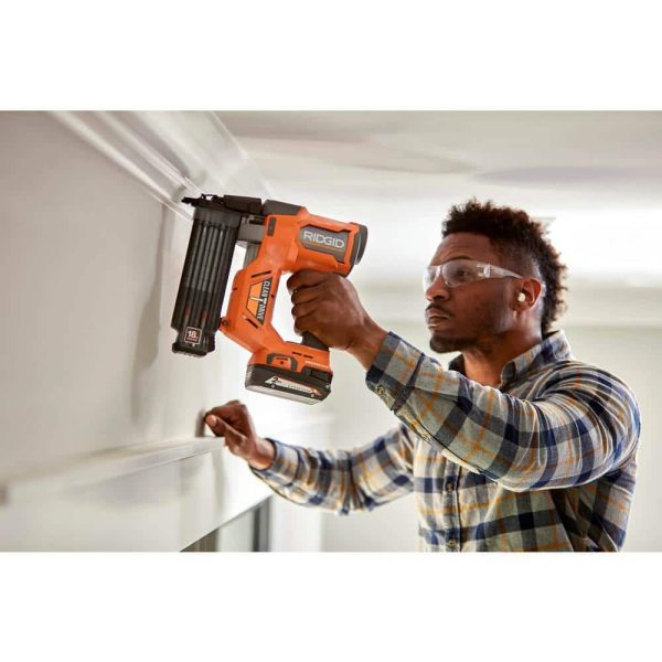 18V Brushless Cordless 18-Gauge 2-1/8 in. Brad Nailer w/ Brushless 16-Gauge 2-1/2 in Straight Finish Nailer (Tools Only) R09891B-R09892B - Image 7