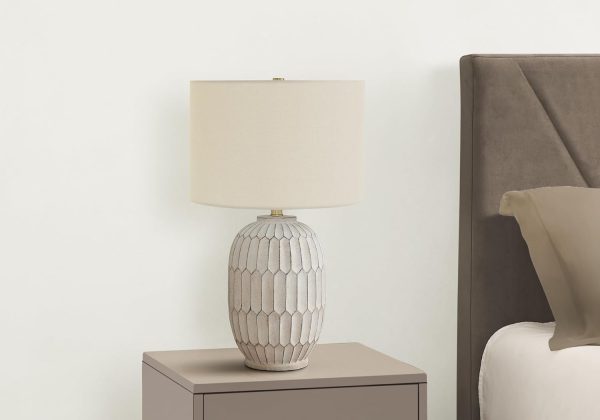 9720 LightingTable Lamp, Cream Resin, Shade, Transitional Lighting-24 H Table, 14.5" L x 14.5" W x 24" H - Image 3