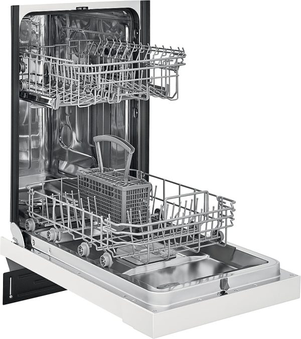 Frigidaire - 18" Front Control Built-In Dishwasher with Stainless Steel Tub - White - Image 10